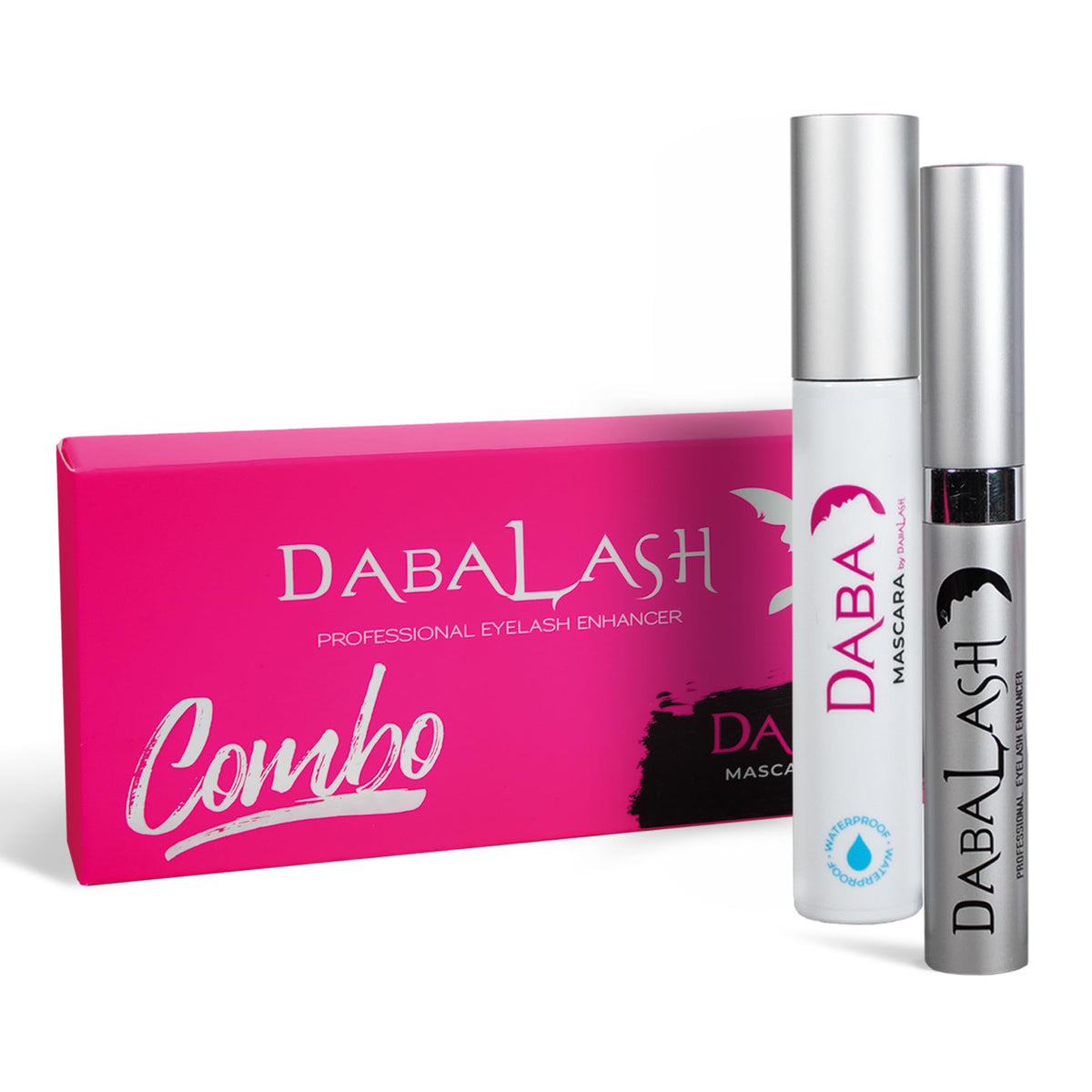 Dabalash Waterproof Combo - Eyelash & Brow Strengthener & Mascara, 0.18 Oz & 0.45 Oz