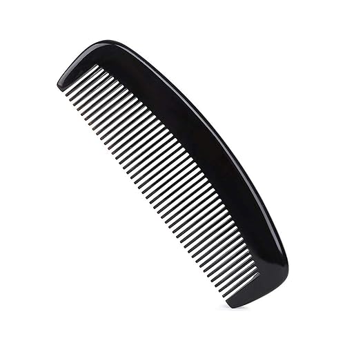 Liasun Exquisite Natural Ox Horn Hair Comb - Handmade, Anti-Static, Standard Tooth