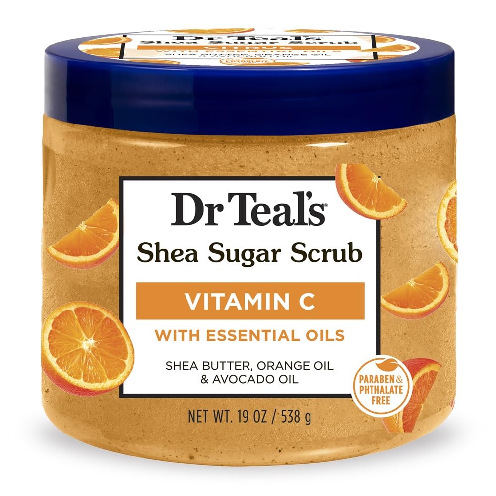 Dr Teal'S Citrus Shea Sugar Body Scrub With Essential Oils & Vitamin C, 19 Oz