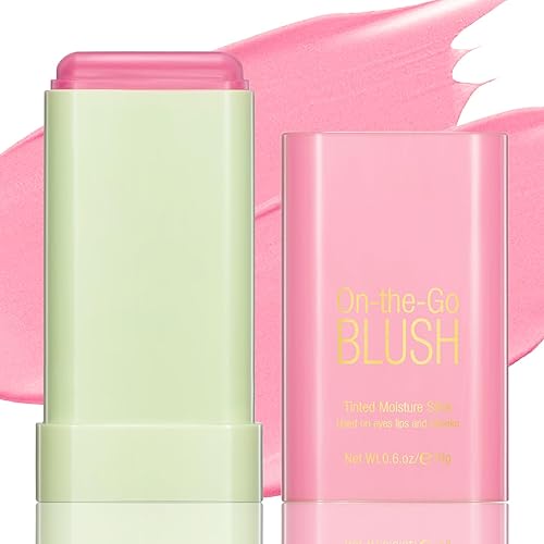 Befivecok Blush Stick - Waterproof Cream Blush Wand, Long-Lasting #01 Shy Pink, 0.