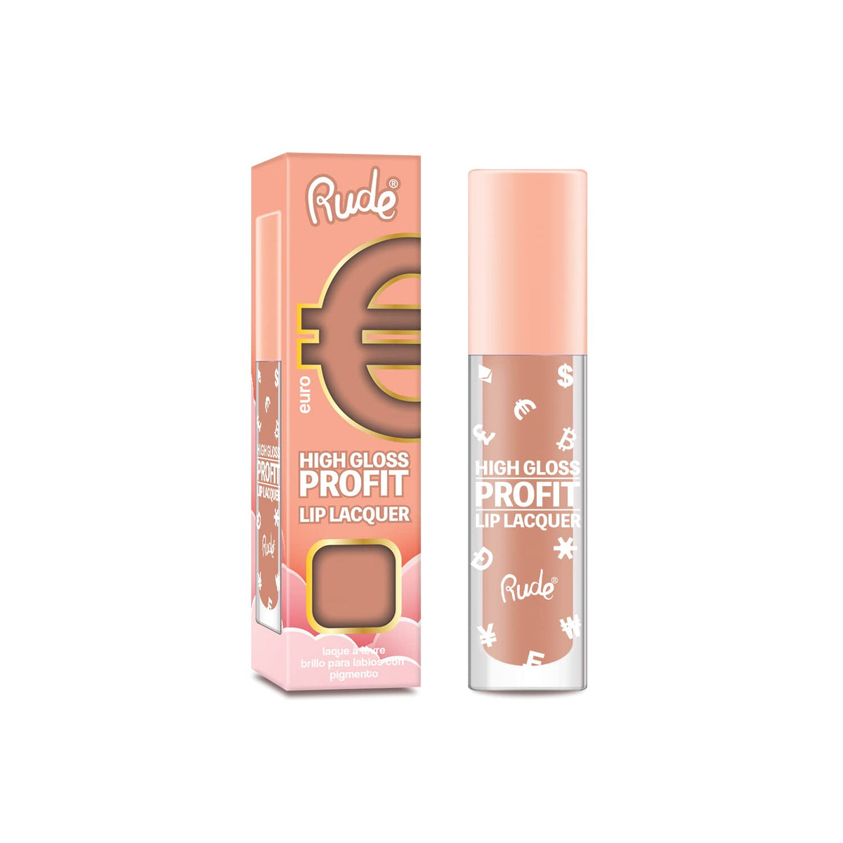 Rude High Gloss Profit Lip Lacquer - Euro Lip Gloss For Women, 0.141 Oz