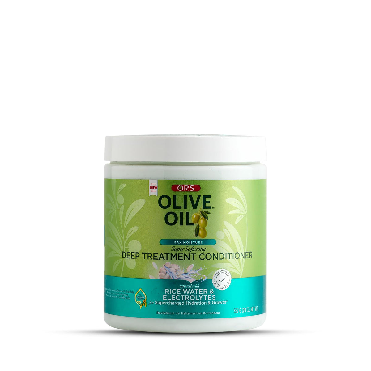 Ors Olive Oil Max Moisture Conditioner With Rice Water & Electrolytes, 20 Oz