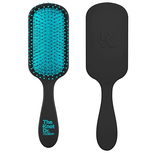 Conair Pro Mini Detangler Hair Brush - Heat Resistant, Rubber, Unisex, All Hair Types, Blue