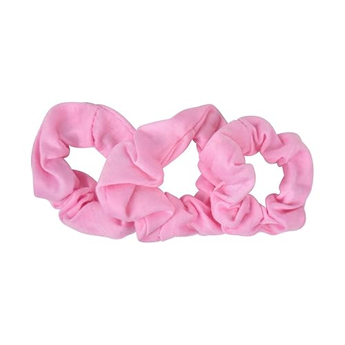 Motique Accessories Small Cotton Scrunchies Set of 3 - Light Pink Hair Bobbles