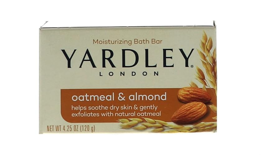 Yardley London Oatmeal & Almond Moisturizing Bar, 4.0 Oz (Pack Of 5) - Natural O