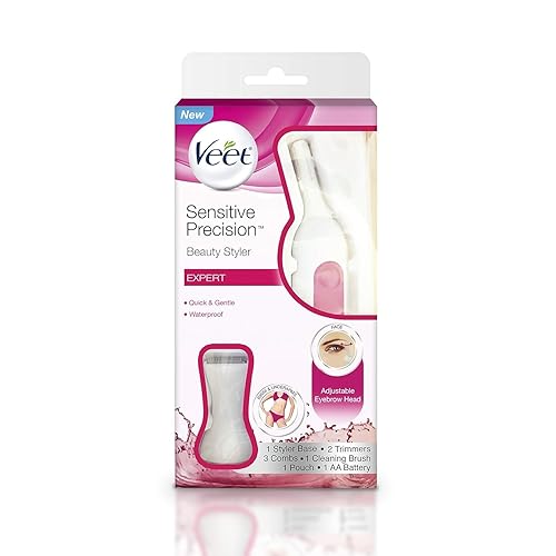 Veet Expert Hair Removal Trimmer ·Precision Styler For Underarms, Eyebrows & Bikini, 9 Piece Set