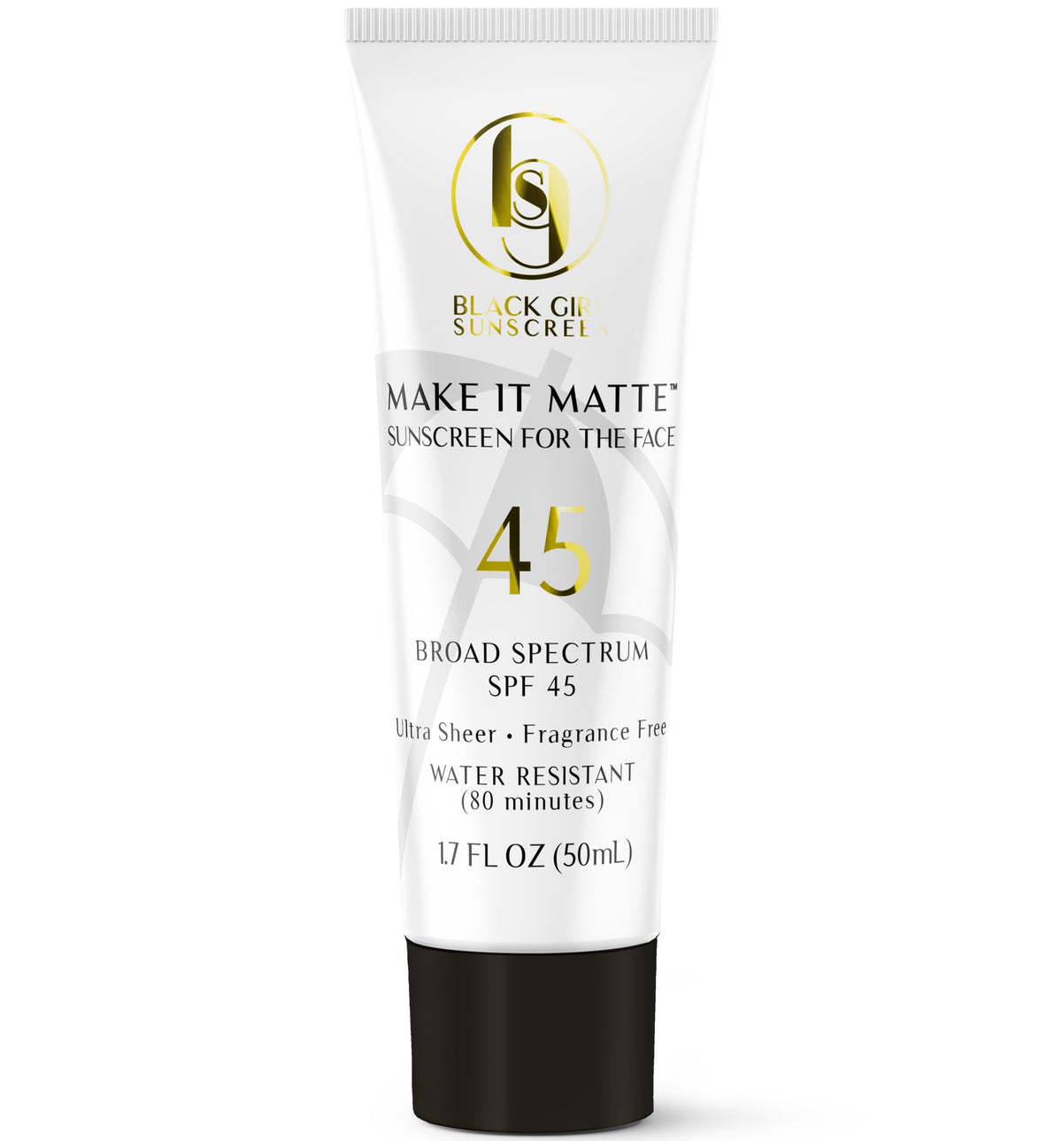 Black Girl Sunscreen Make It Matte Spf 45 - Clear Face Sunscreen, No White Residue, Vegan