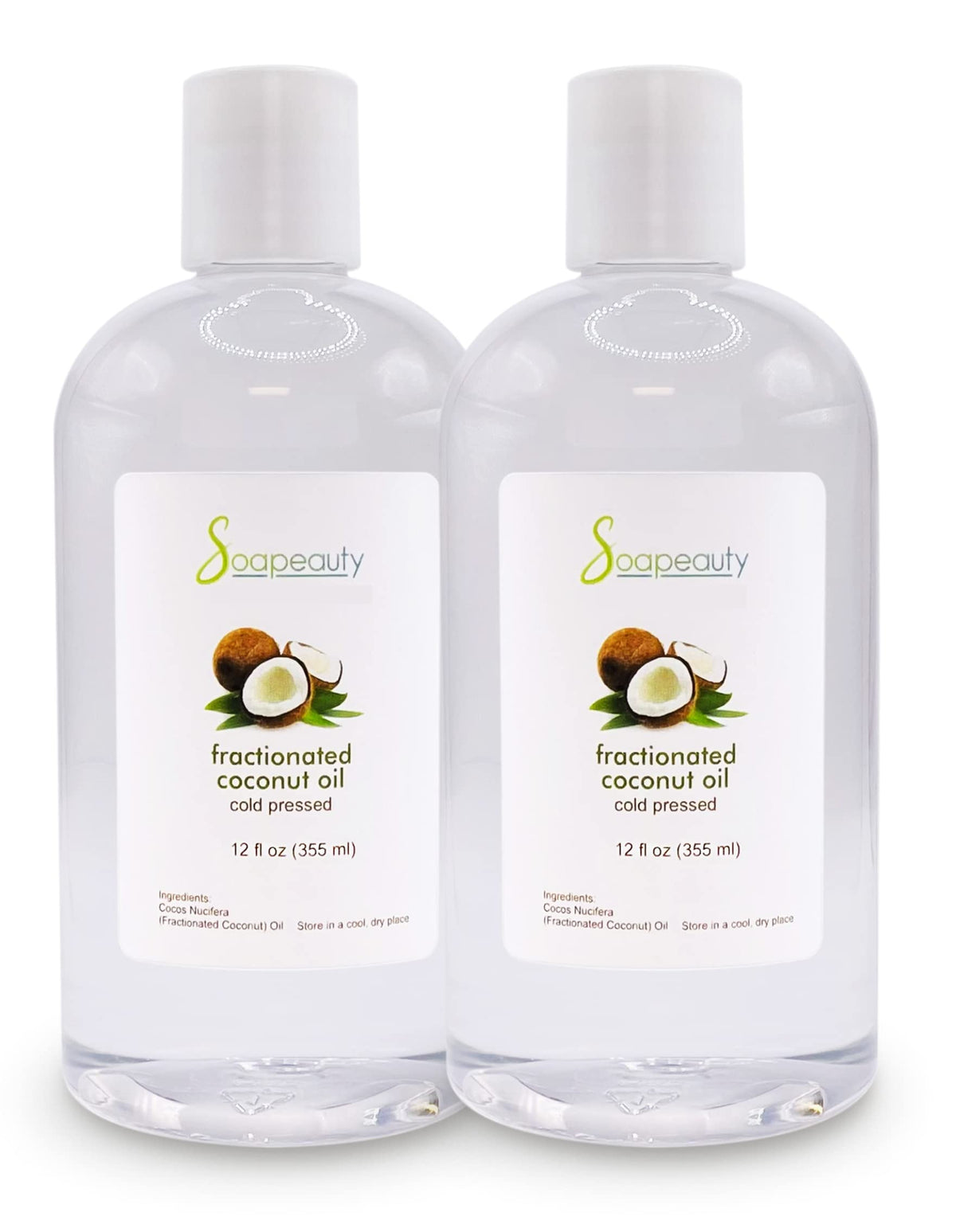 Soapeauty Fractionated Coconut Oil 24 fl oz | 100% Natural Carrier for Essential Oils, Skin, Hair