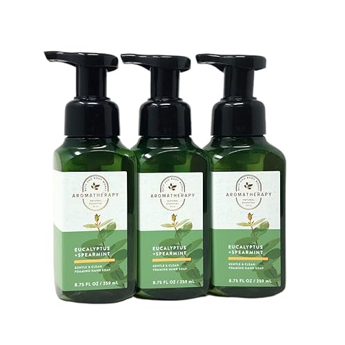 Bath & Body Works Aromatherapy Eucalyptus Spearmint Foaming Hand Soap Set Of 3, 8.75 Fl Oz