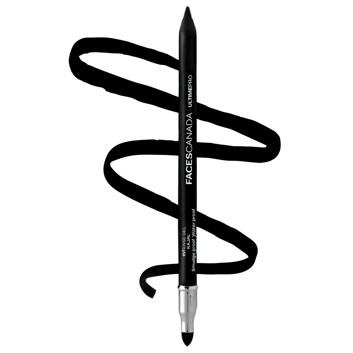 Facescanada Ultime Pro Intense Gel Black Eye Pencil | Waterproof, Smudge Proof, 24Hr Long Lasting