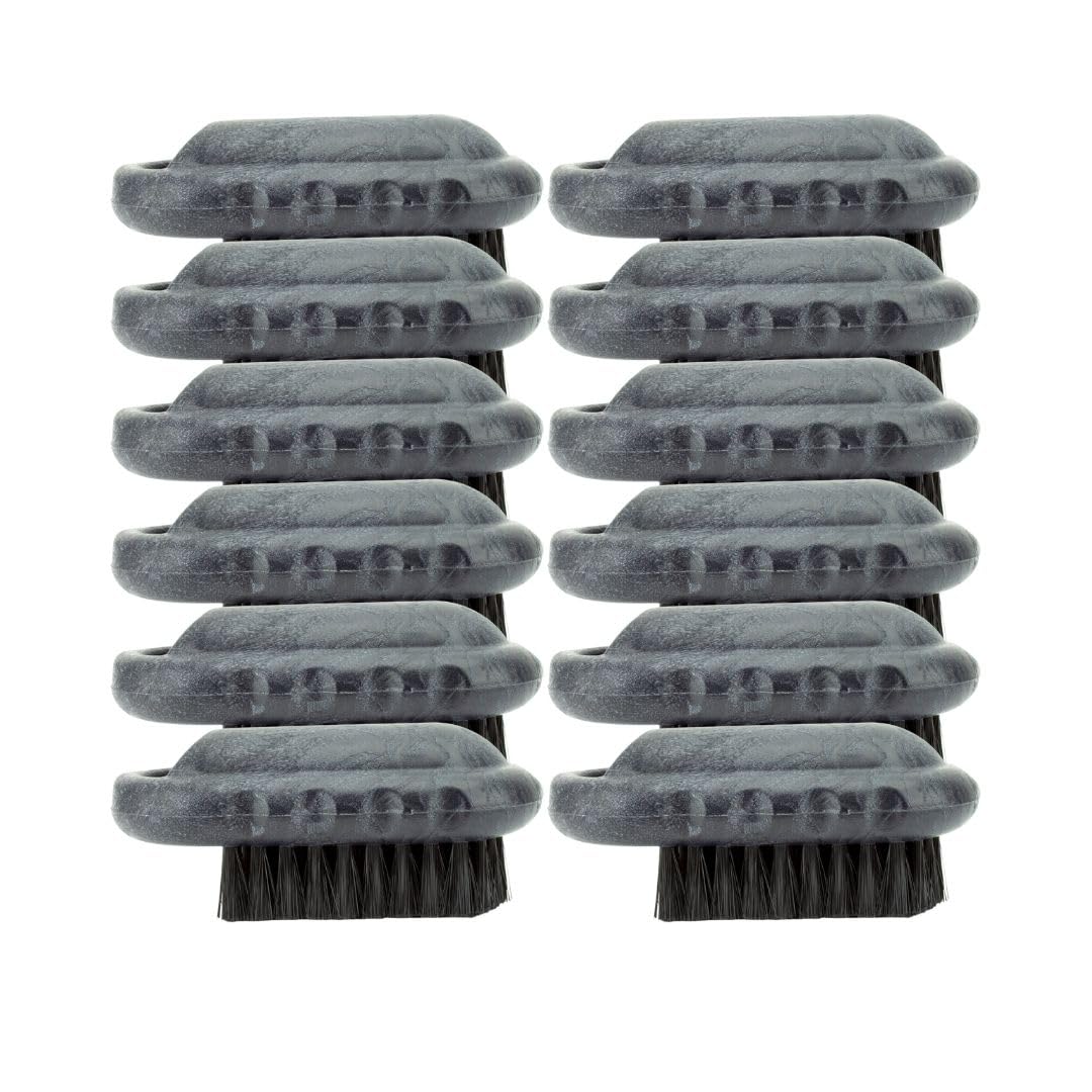 SPARTA Heavy-Duty Nail Scrub Brush - Stiff Bristles for Gardeners, Mechanics, Foodservice, Black