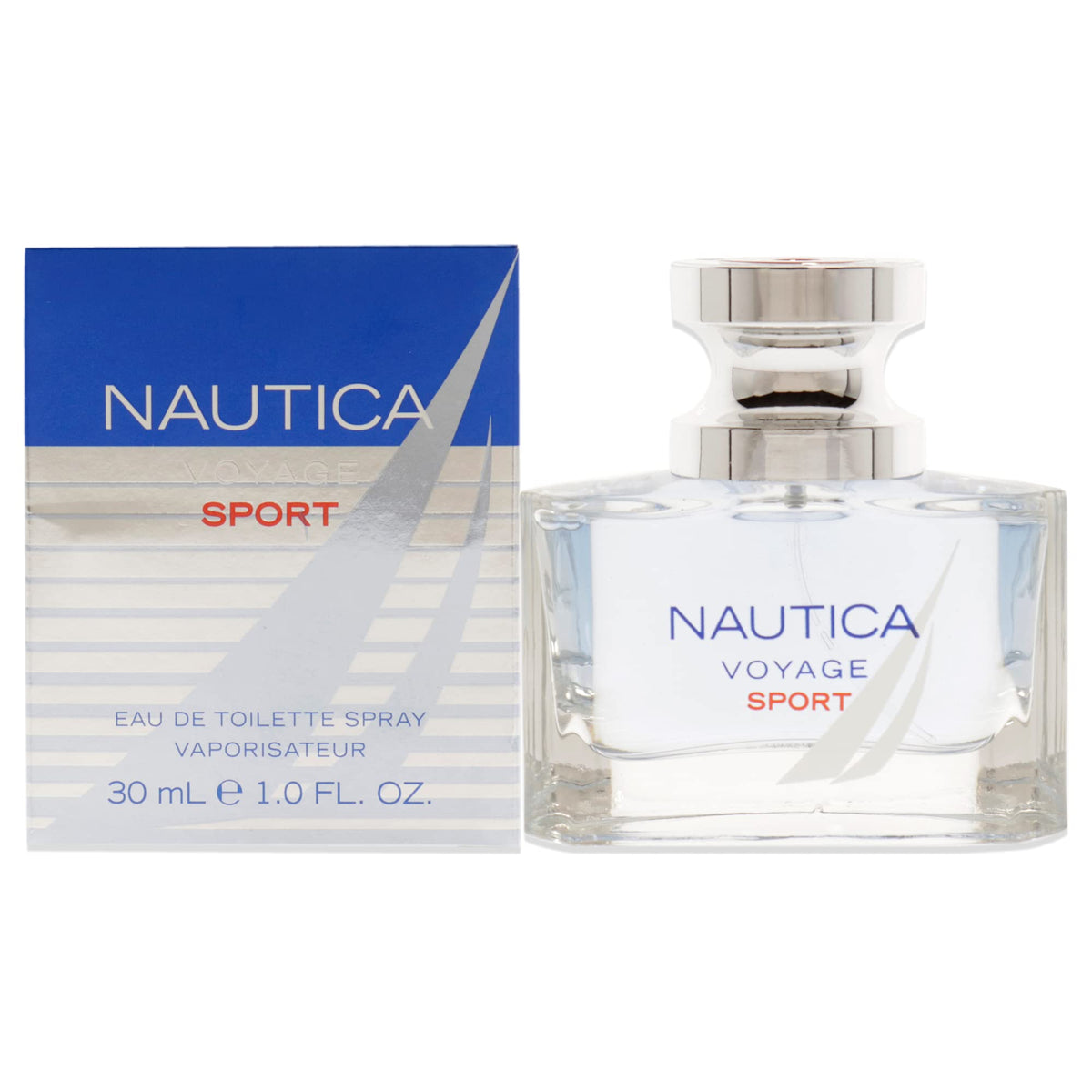 Nautica Voyage Sport Eau De Toilette Spray, Vegan, Fresh Woody Blend, 1Oz