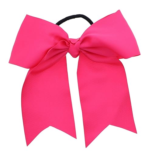 Motique Accessories Hot Pink Jumbo Bow Ponytail Holder with Tails - Grosgrain, 1 Count