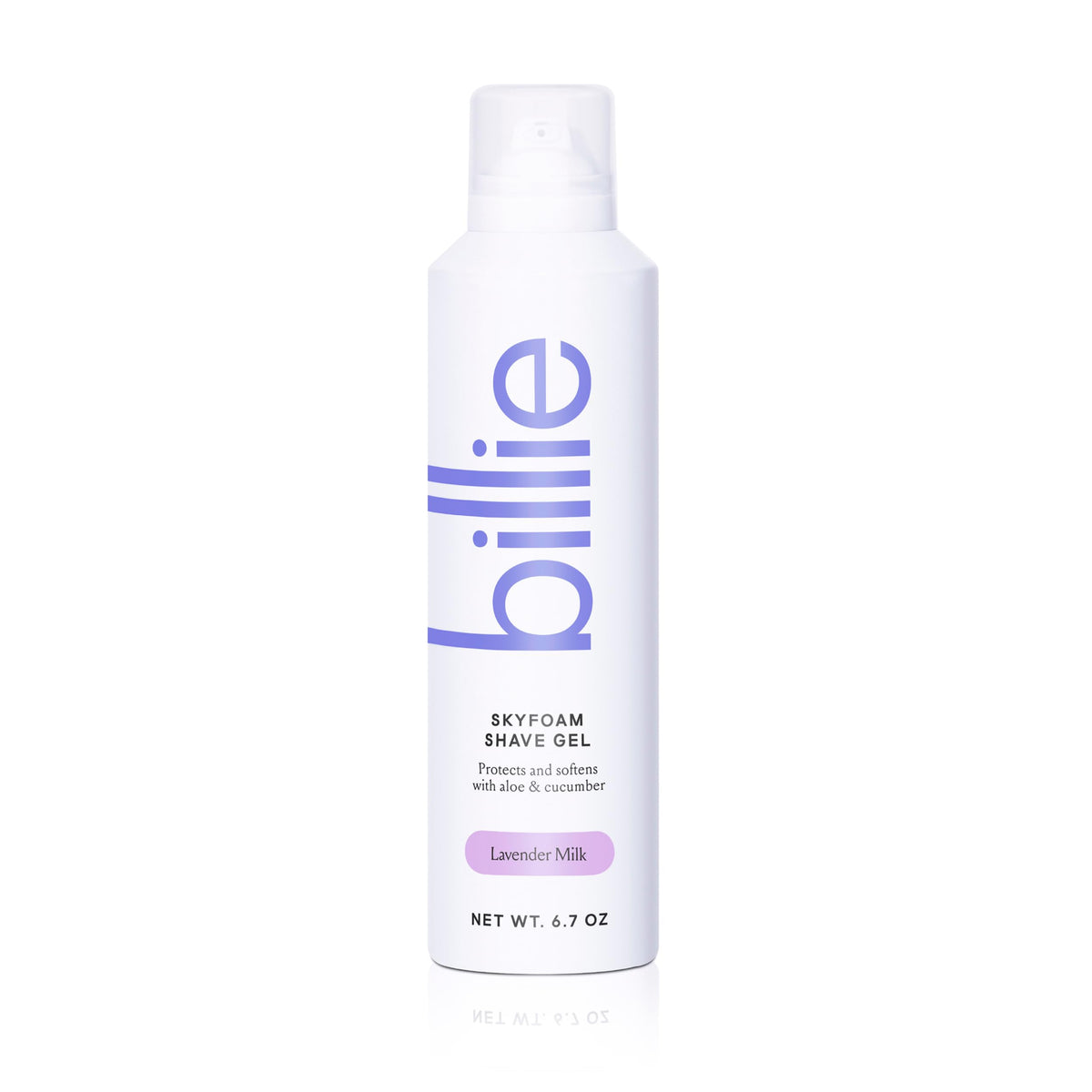 Billie Skyfoam Shave Gel - Lavender Milk, Aloe & Cucumber - 6.7 Fl Oz, Water-Activated Foam