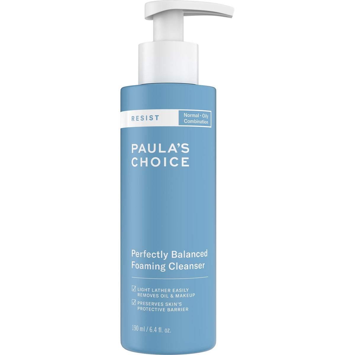 Paula'S Choice Resist Foaming Cleanser With Hyaluronic Acid & Aloe For Oily Skin, 6.4 Oz