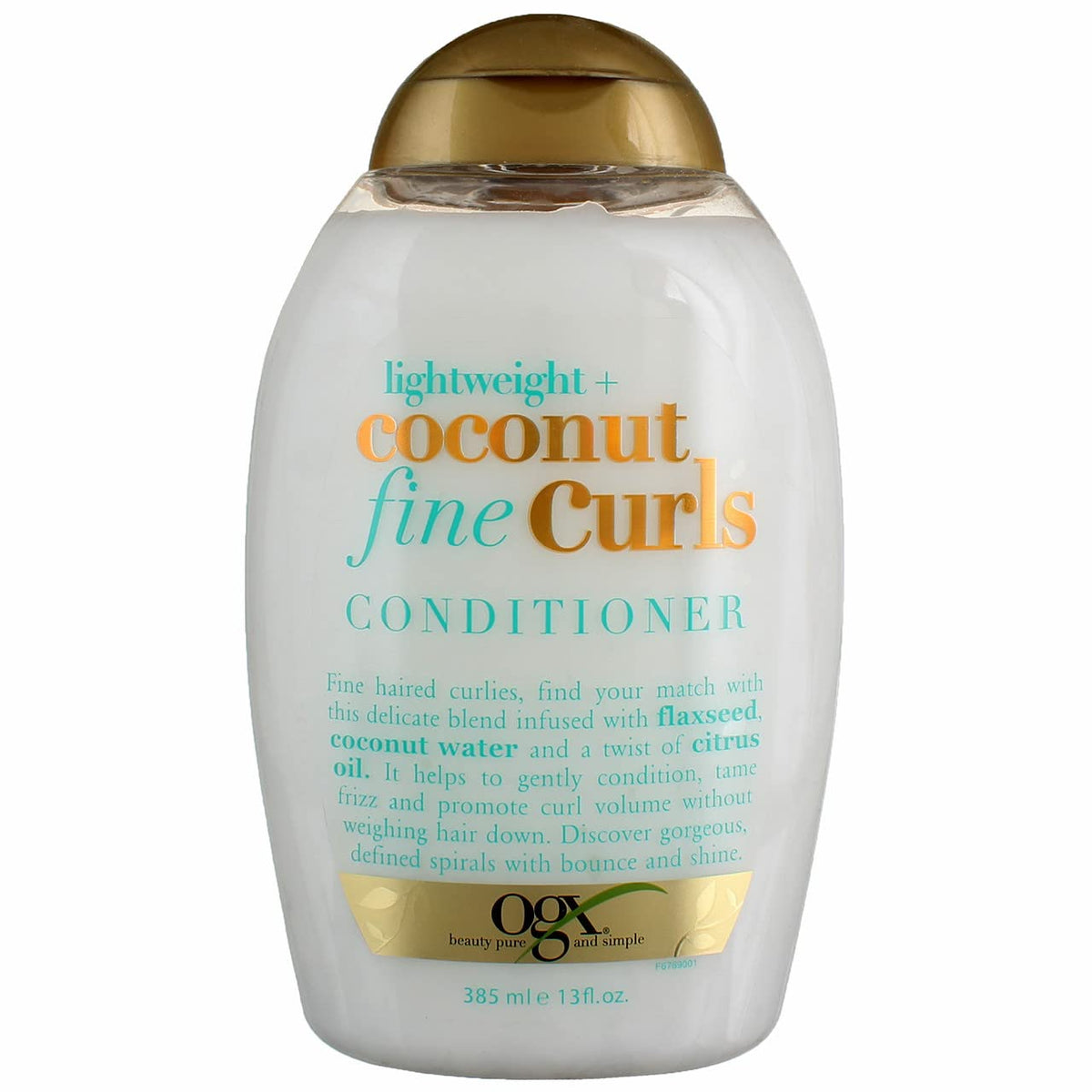 Ogx Conditioner Coconut Fine Curls 13 Ounce (385ml) (Pack of 2)