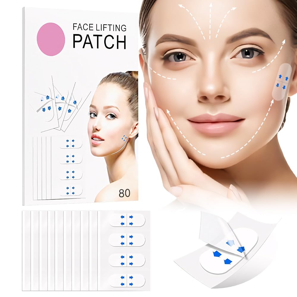 Kaely 80 Pcs Instant Face Lift Tape - Antiaging Neck & Body Shaping, V-Shaped Face Solution