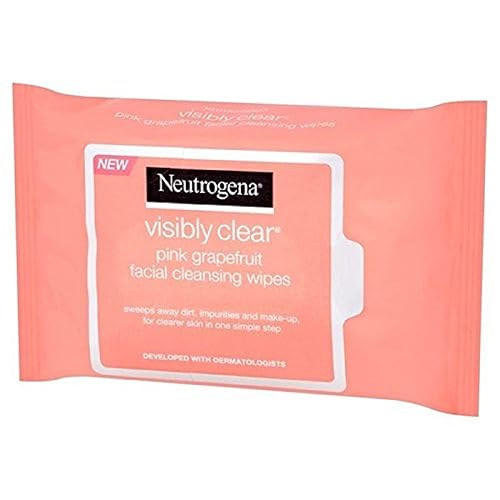 Neutrogena Oil-Free Acne Makeup Remover Wipes, Pink Grapefruit, 25 Count, Disposable Towelettes