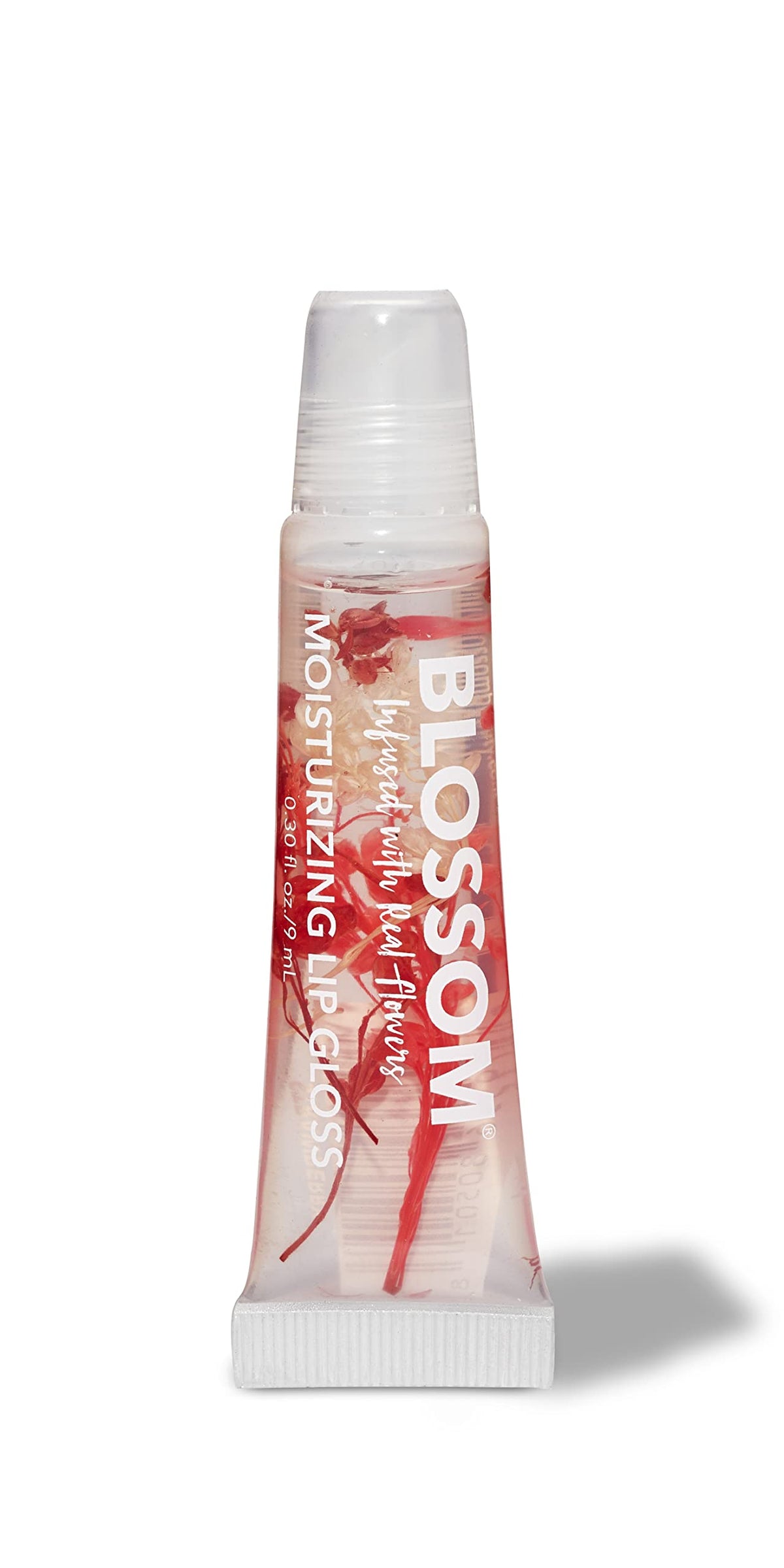 Blossom Scented Lip Gloss Tubes With Real Flowers, Strawberry, 0.3 Fl. Oz, Red