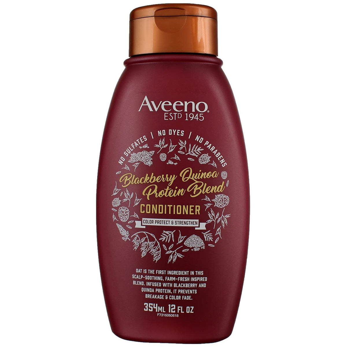 Aveeno Conditioner Blackberry Quinoa Protein Blend 12 Ounce (354ml) (3 Pack)