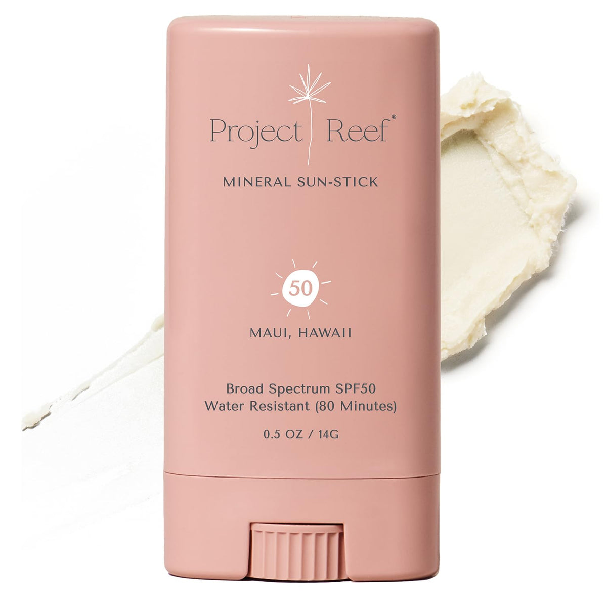 Project Reef Spf 50 Mineral Sunscreen Stick - Vegan, Reef Safe, No White Residue, Travel Size