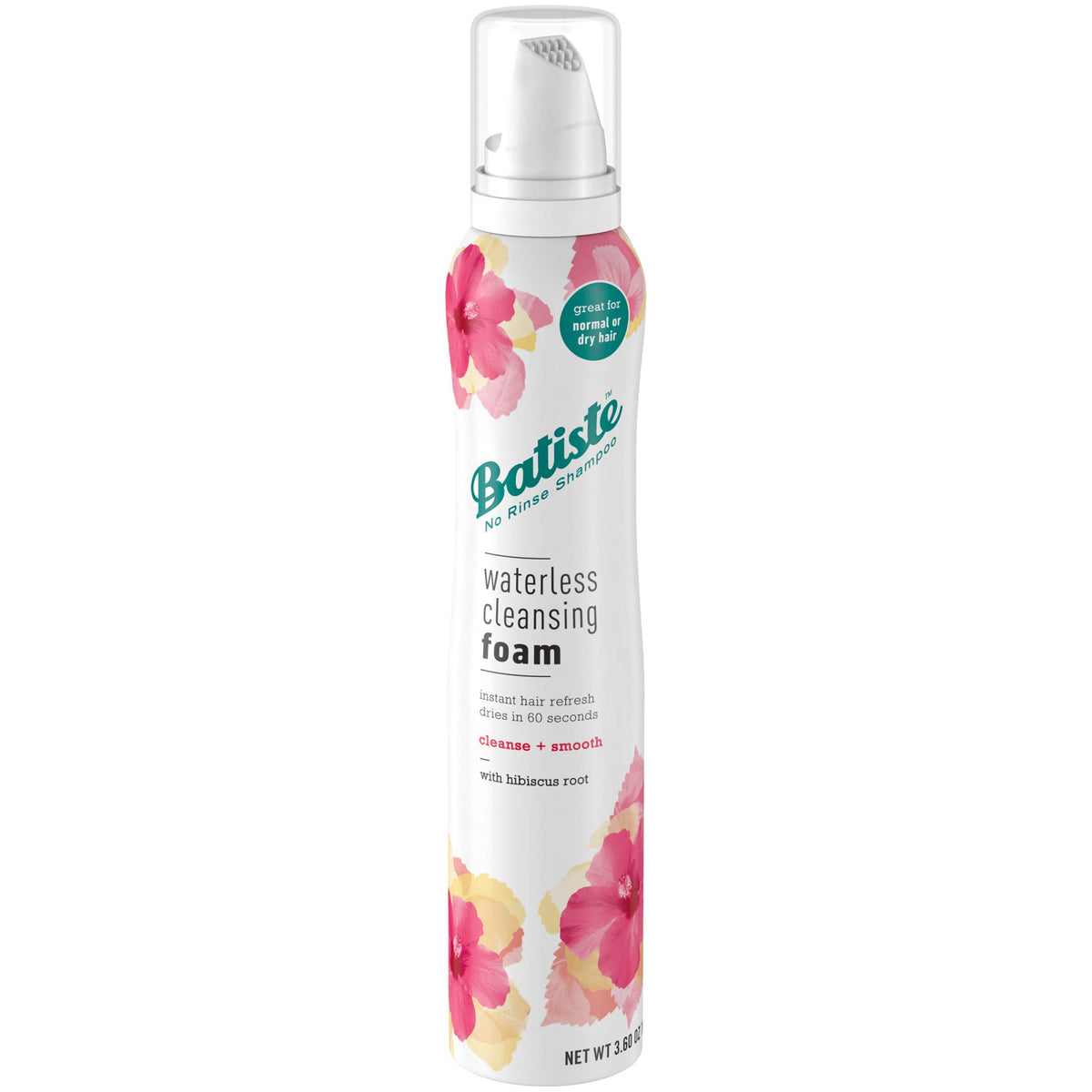 Batiste Waterless Cleansing Foam With Hibiscus Root, 3.6 Oz - Colorless Hair Cleanser