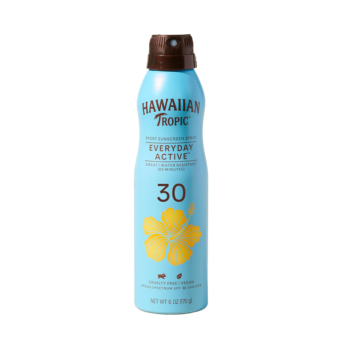 Hawaiian Tropic Spf 30 Clear Spray Sunscreen, 6Oz - Oxybenzone Free Body Spray, Sun Protection