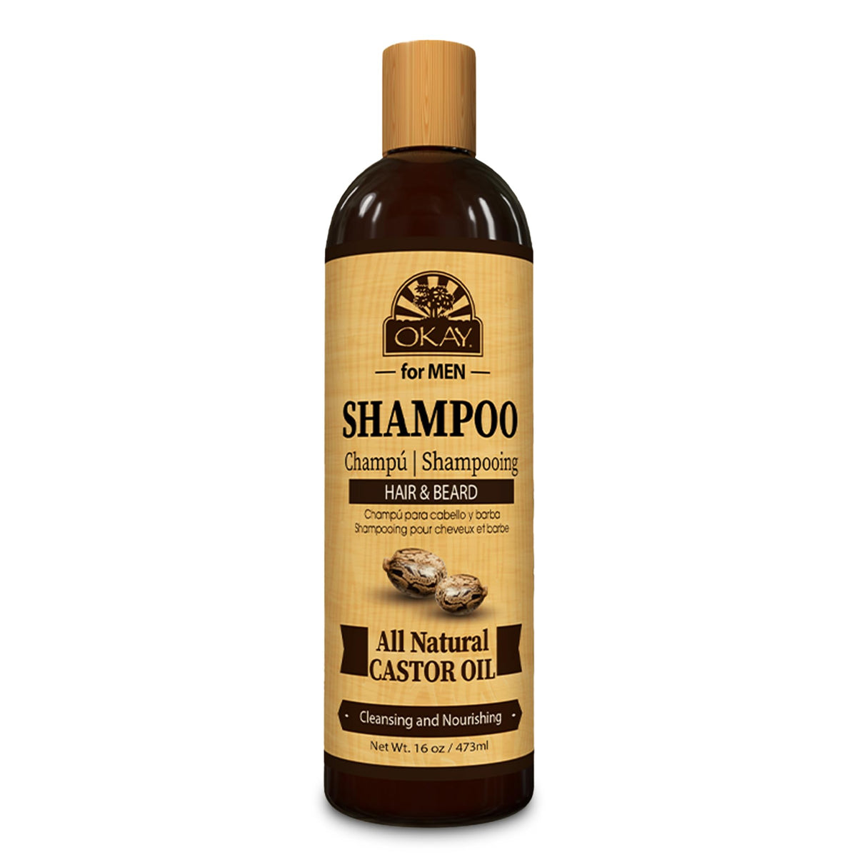 Okay Black Jamaican Castor Oil Shampoo For Hair Growth - 16 Fl Oz Natural Moisturizing Formula