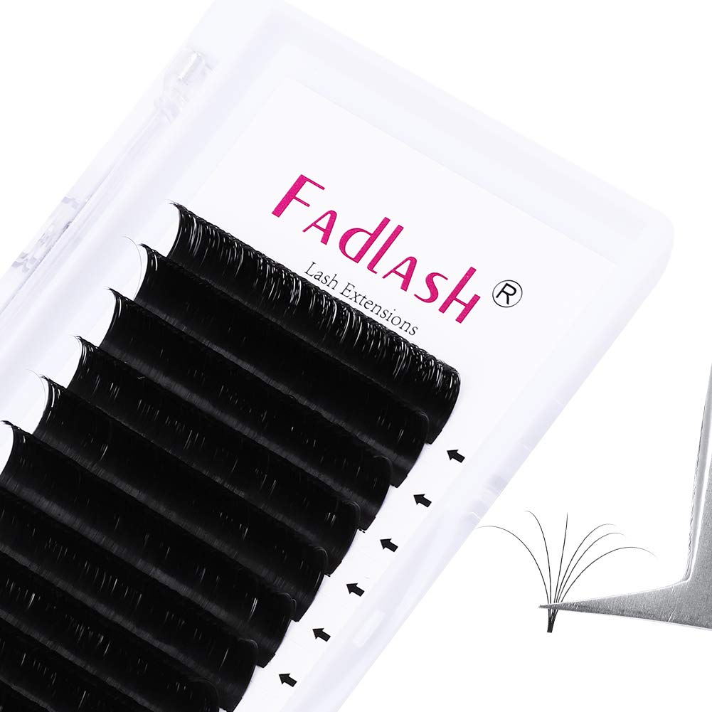 FADLASH Volume Lashes D Curl 0.03 10mm Self Fanning Eyelash Extensions 5D-10