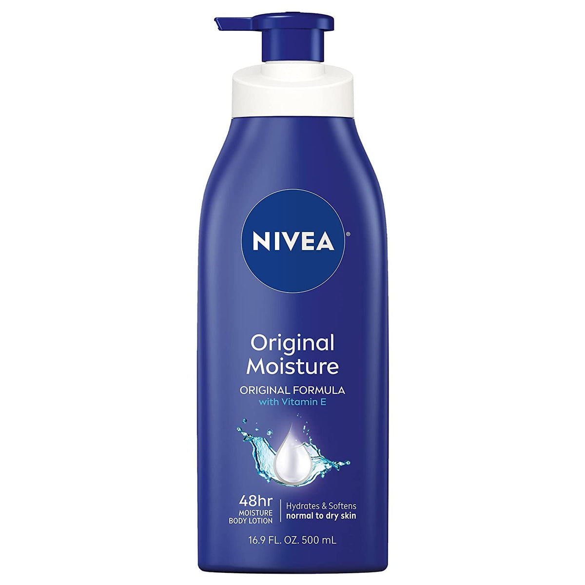 Nivea Original Daily Moisture Lotion 16.9 Oz Pump, 2 Pack - For Normal To Dry Skin