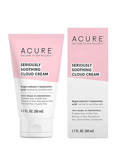 Acure Soothing Cloud Cream - Hydrating Night Moisturizer For Sensitive Skin, 1.7 Oz