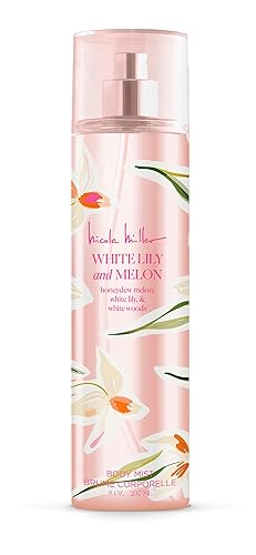 Nicole Miller White Lily Melon Body Mist, 8 fl oz - Refreshing Fragrance Mist for Women, Perfect for Daily Use