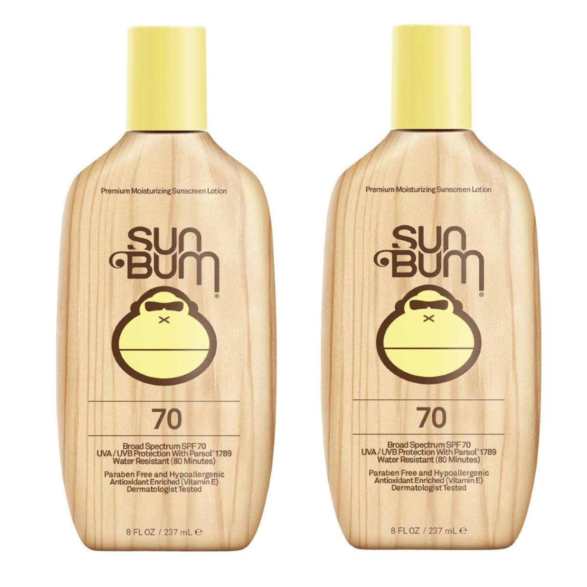 Sun Bum Spf 70 Sunscreen Lotion, Vegan & Reef Friendly, 8 Oz (Pack Of 2) - Moisturizing Uva