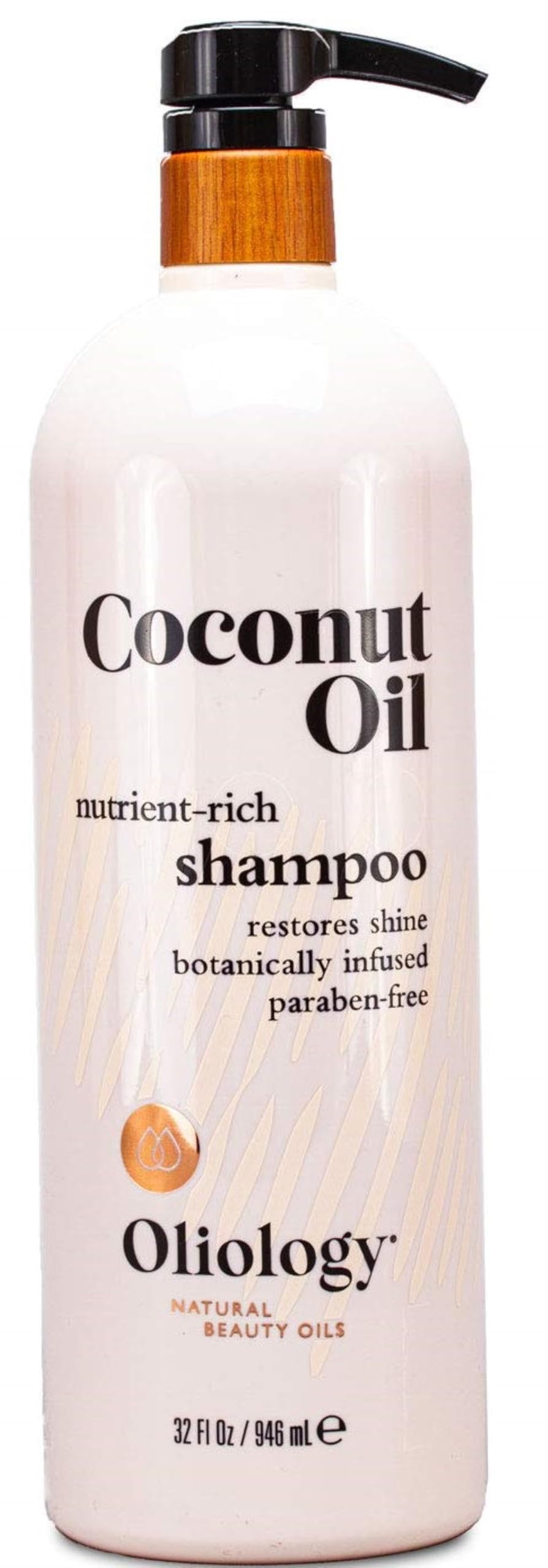 Oliology Coconut Oil Shampoo – Restores Damaged Hair, Paraben & Cruelty Free, 32 Fl Oz