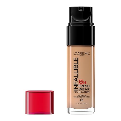 L’Oréal Paris Infallible 32Hr Lightweight Foundation, 495 Amber, 1 Fl Oz