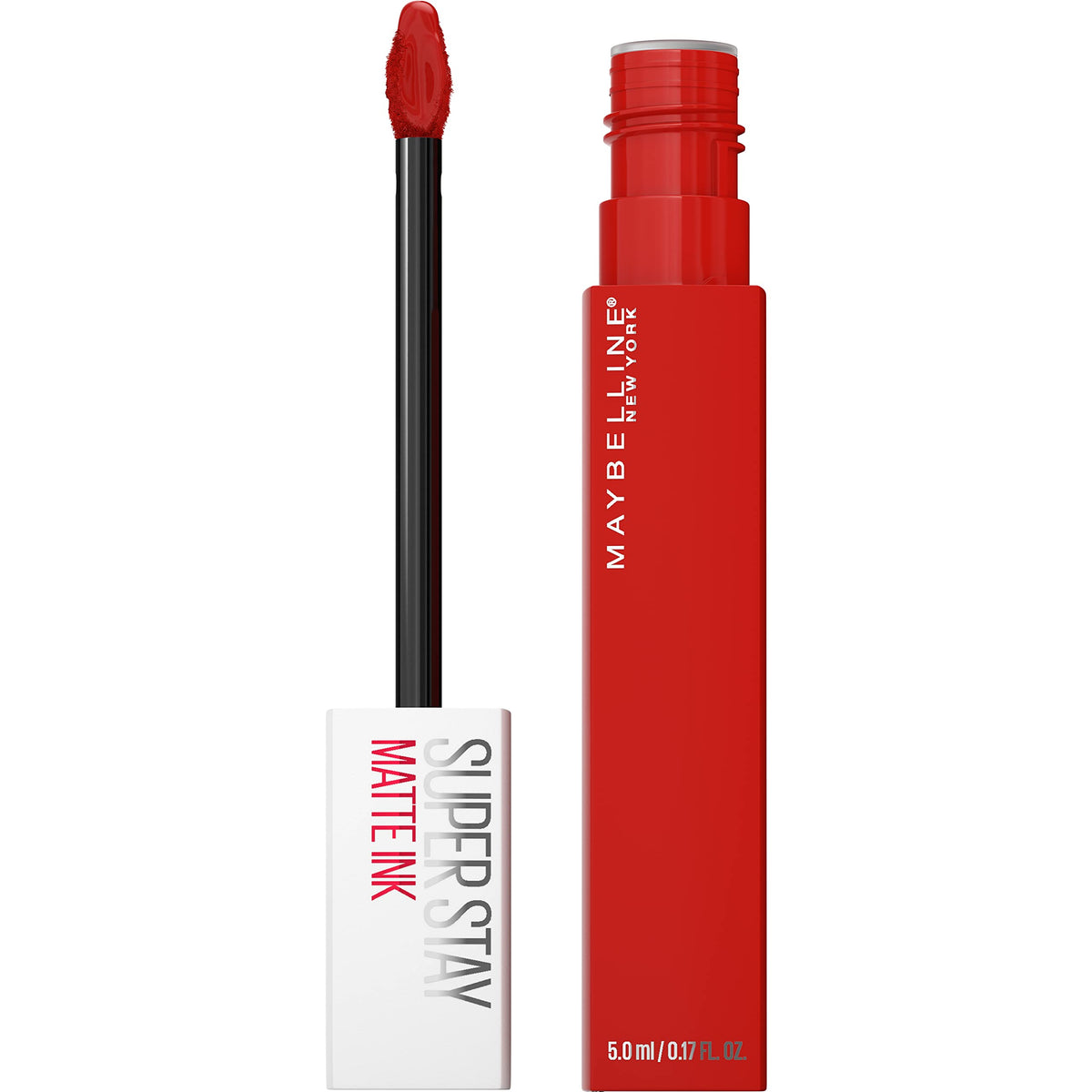 Maybelline Super Stay Matte Ink Liquid Lipstick, Innovator Cardinal Red, 16H Long Lasting 0.17 Fl Oz