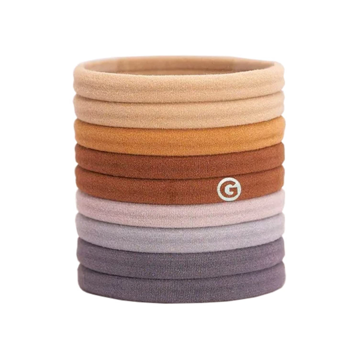 GIMME Fine Hair Ties - No Damage, Seamless Microfiber Elastics - Neutral, 9 Count