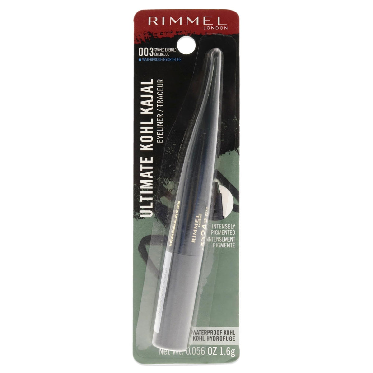 Rimmel London Ultimate Kohl Kajal Waterproof Eyeliner - Smoked Emerald, 0.06 Oz