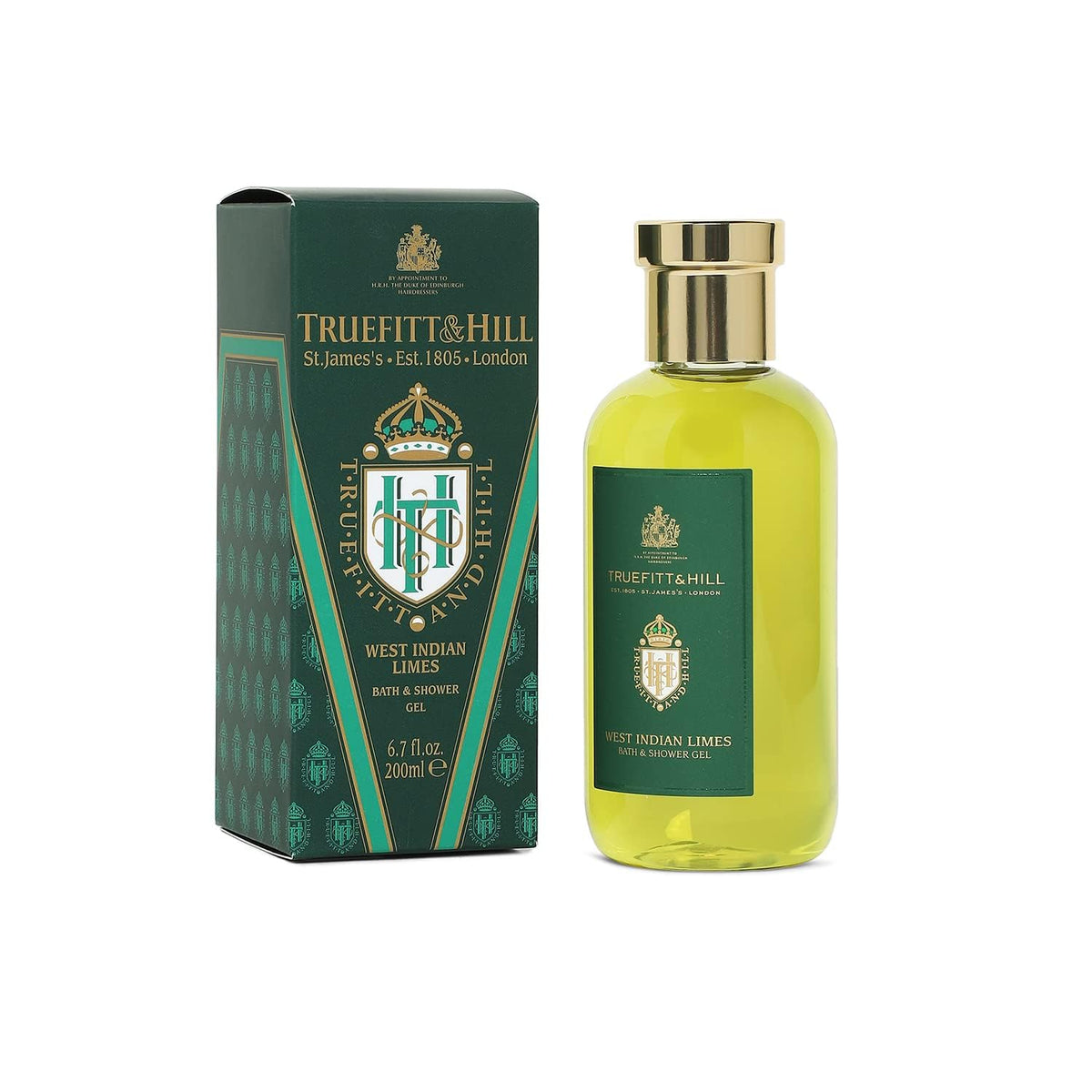 Truefitt & Hill Luxury Bath & Shower Gel, West Indian Limes, 6.7 Oz - Rich Lather & Refreshing