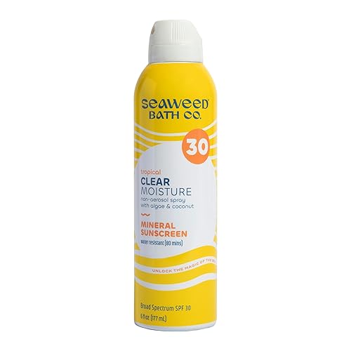 The Seaweed Bath Co. Clear Moisture Mineral Spf 30 Sunscreen Spray, 6 Fl Oz, Algae & Coconut