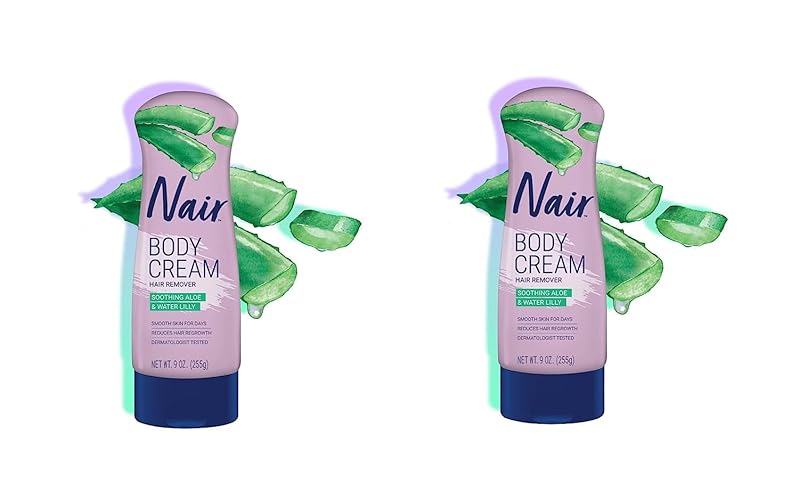 Nair Hair Removal Lotion With Aloe & Lanolin - 9 Oz - 2 Pack For Smooth Skin