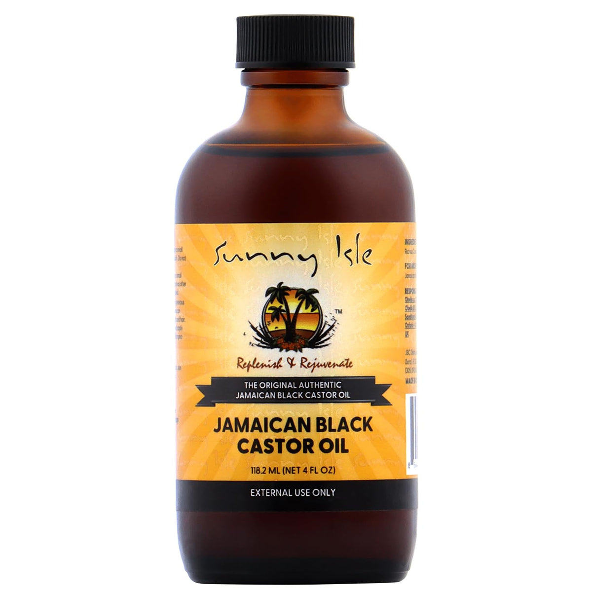 Sunny Isle Jamaican Black Castor Oil 4Oz - 100% Natural Treatment For Hair, Scalp & Skin