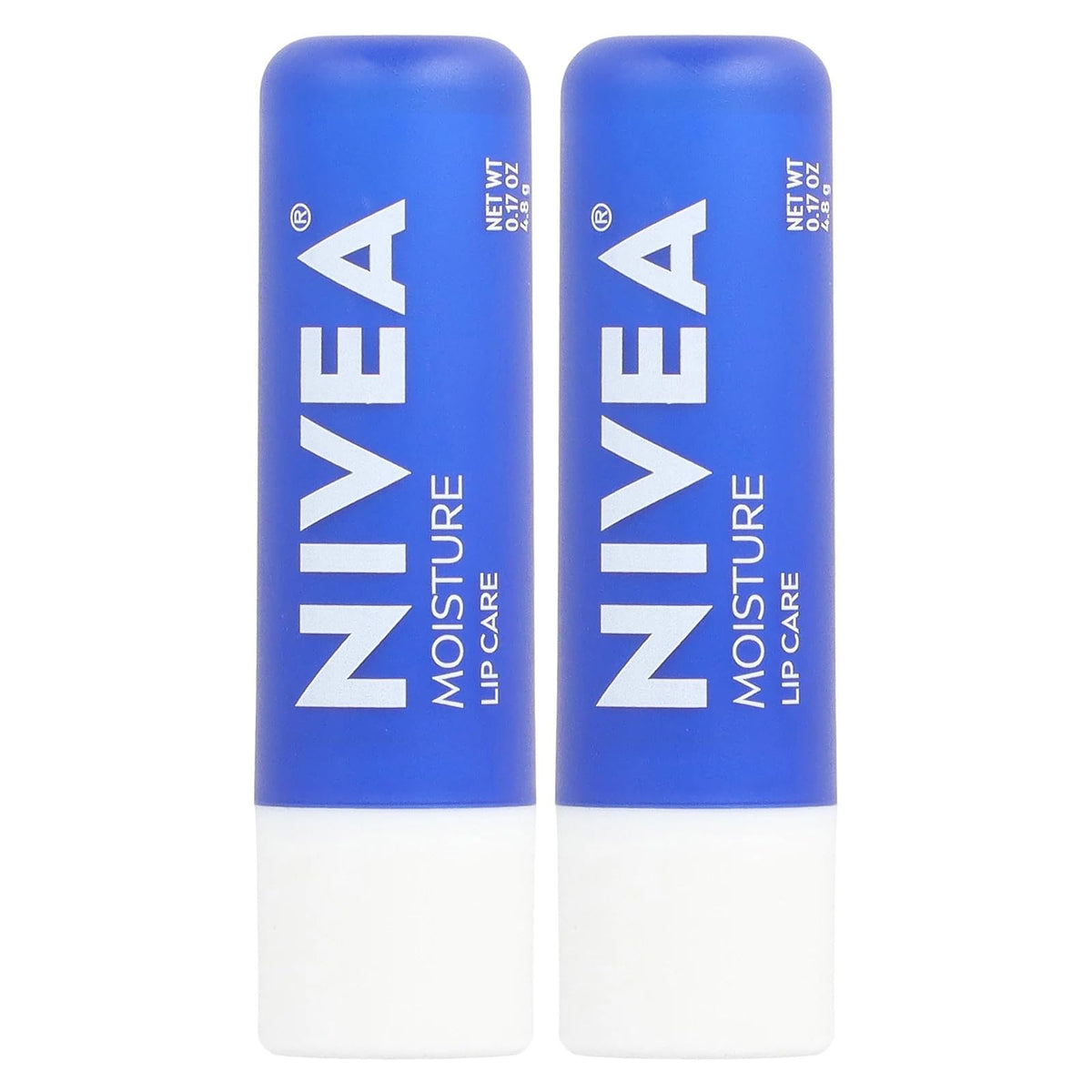 Nivea Original Moisture Lip Balm Dual Pack - Hydrating, 0.17 Ounce (Pack Of 2), White