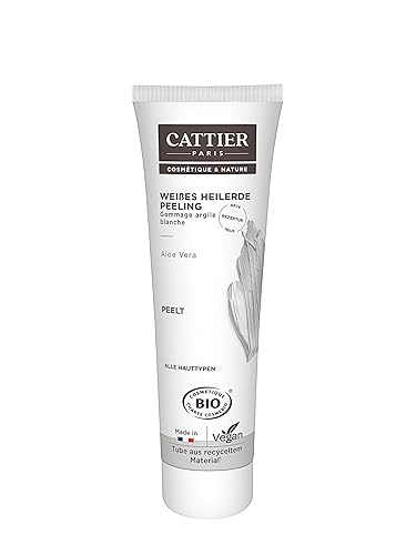 Cattier Paris Organic White Clay Face Scrub With Aloe Vera, 100Ml - Gentle Exfoliating Cleanser