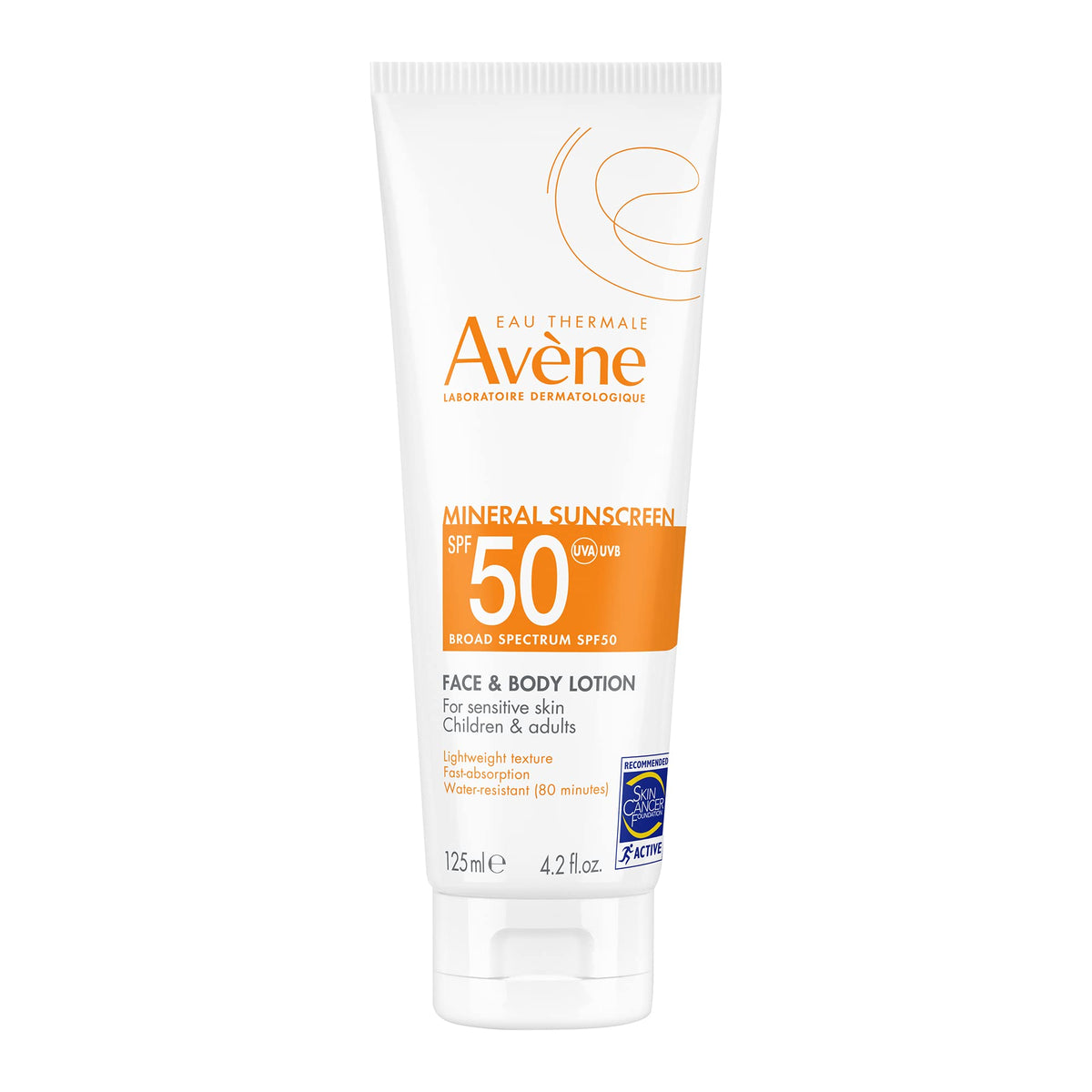 Avène Mineral Sunscreen Spf 50 For Face & Body, 4.23 Fl Oz, Multi Color Lotion