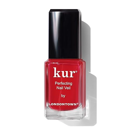 Londontown Nail Veil - Vegan Nail Protectant & Strengthener, Chip-Resistant, Sheer Poppy Red 0