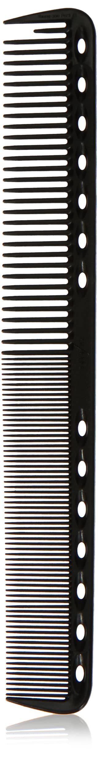 YS Park 339 Fine Cutting Comb - Black Carbon Plastic, 1 Count, Professional Hair Tool