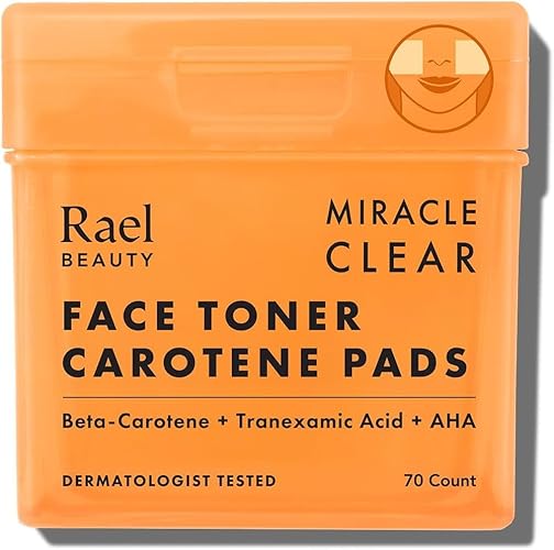 Rael Toner Pads - Exfoliating & Soothing Korean Skin Care, Hydrating With Niacinamide, 70 Count