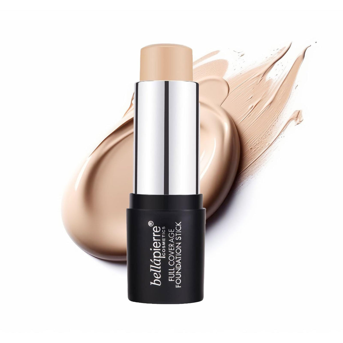 Bellapierre Mineral Foundation Stick - Full Coverage Matte, Cruelty-Free, 0.35 Oz, Medium