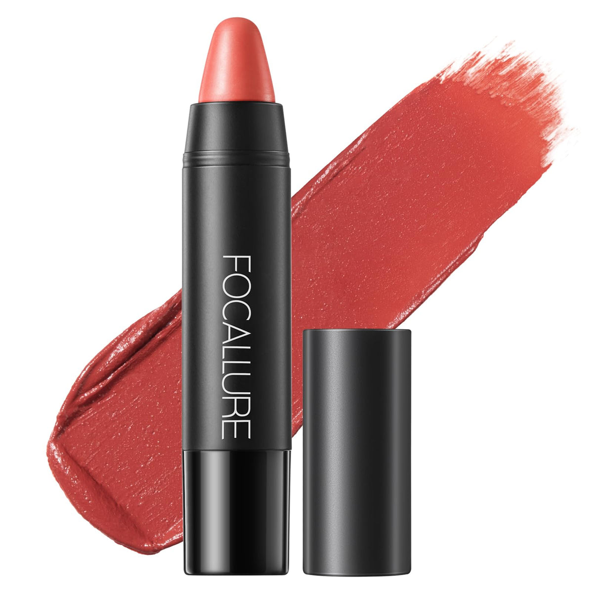 Focallure Ultra Chic Matte Lipstick - Long Lasting Waterproof Lip Crayon In Crimson